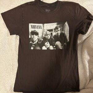 Pacsun Nirvana Band Tee Brown Women’s Size Smalll